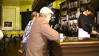 Carole, The Boss Of The Bar, Gang-bangued In Her Little White Apron!