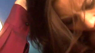 Beautiful brunette gets cum all over her big ass