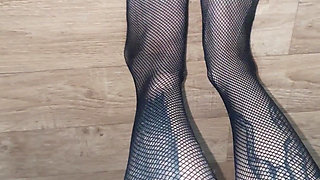 Don't Cum so Fast on My Beautiful Fishnet Toes