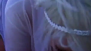 Milky Cooper a naughty girlfriend with light hair gets turned on with a cock in her pussy on a beach