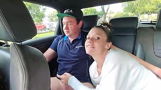 Sloppy Car Blowjob with a Kinky Twist