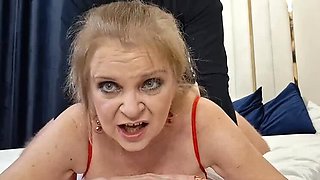 Misses_Jenny Stacks Her Huge Tits & Takes Rough Deep Throat