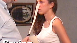 Nicole Redwing & Master Len Sobbing Panties Spanked Len650a