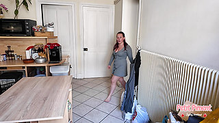 I Fuck My Ass with a Toy Before Squirting in Front of the Delivery Guy I French, Redhead, Anal, Squirt