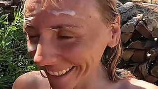 Free Use Wife Gets Facial in Outdoor Shower