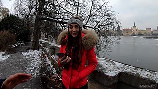 Gorgeous Girl Isabella De Laa Gets Fed Sperm in a Crazy Threesome