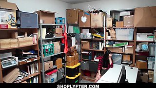 Audrey Royal And Audrey Charlize - Big Theft Caught And Punished By Security Guard