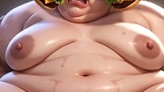Obese Ugly Slave Covered in Food - Humiliated by Gorgeous Mistresses
