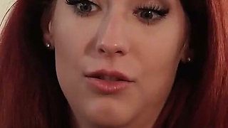 Redhead and Blonde Share Cock in Wild Bedroom Threesome