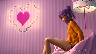 Japanese Super Sexy egghead girl in glasses gets screwed in the candy room