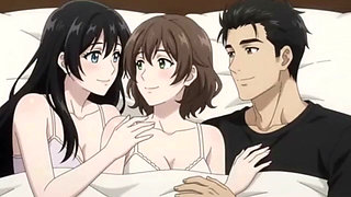 Surprise by girlfriend she invite her friend for threesome