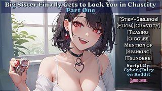 Chastity cage, erotic audio, cock teasing