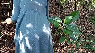 Indian Bhabhi Deep Throat Blowjob in Forest - Desi Village Wife Sucks Dick Hard