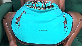 African Beauty Riding Dildo Dripping Wet Pussy Sweetness