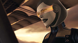 Space Commander Ava Futa Girl 3D Animation - Universal Defenders