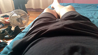 gay boy touches his powerful penis