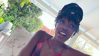 This 19YO EBONY CUTIE came for a ROUGH fuck