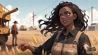 Ebony Siren's Wheatfield Temptation - Best Ebony XXX!