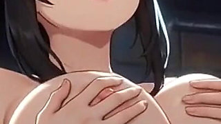Cute Anime Girls Showing Boobs. Ai Animation