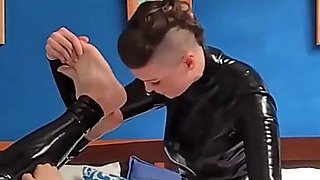 Virgin Fucked on the Bed by Latex Goddess