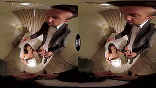 Wedding Day Threesome: Blowjob, Doggy  Cowgirl VR Porn