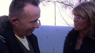 German mature skinny housewife persuaded to have sex