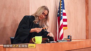 BRAZZERS - Big-Tit MILF Alexis Fawx Demands Anal Compensation From Damion As The Judge Gets An Eyeful: Porn