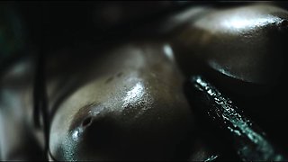 Two asian foot fetish school girl tease a cock