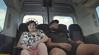 Mature Loses Her Tight Asshole During the Bus Ride