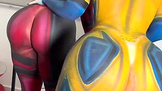 Sexy Latinas(2K) - Busty Latina cosplay lesbian sex and masturbation