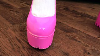 Brunette with big boobs begs for anal in sex euro video