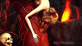 Inferno. hot porno in hell. satan fucks hard a young stunning woman