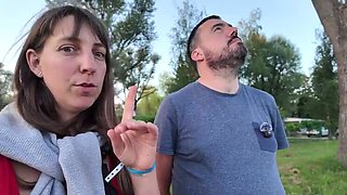 Hungarian MILF Gets Fucked and Deep Throated at a Campsite