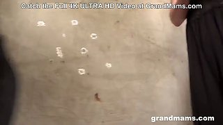 Grandmams make glory holes with jackhammer