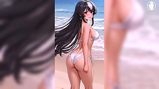 Naughty Girlfriend Shaking Her Ass with Her Panties Tucked in Her Pussy