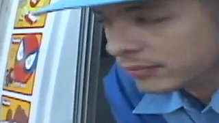 Beaeutiful brunette teen fucks in the ice cream van