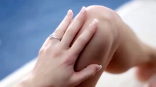 Cute amateur blonde sucks and cumshot