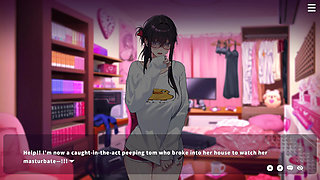 Yui Rubs it In after our MC walks in on her. Our MC sees her masturbating.