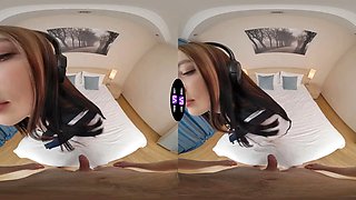 Polly yangs droplets her headphones and rails her boyfriend\u2019s hard douche dick - teenmegaworld