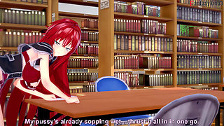 Rias Gremory sex in the Library - DXD NTR Madness Series