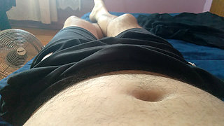 Happy gay man with his big hard penis