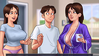 Summertime saga - sucking on jenny's boobs