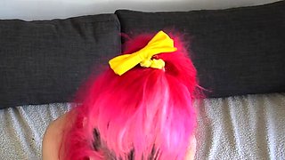 babysitter gets naughty with my cock and swallows my cum -