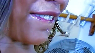 Sexy secretary Misa fucked in the ass by boss with condom