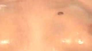 Filthy Three Scene-4 Busty Blonde MILF Rita Faltoyano Sucking Two Big Cocks in the Bathroom