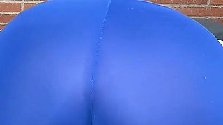 Thick BBW Bends Over in Tight Leggings - Huge Ass Pointed at You