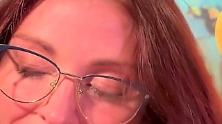 Lelya Mult - Passionate Bed Session with Glasses, Corset & Tattoos