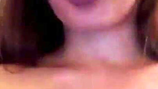 Busty French MILF Anissa Kate Dancing as Her Big Tits Bounce and Masturbating Live