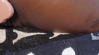 Ebony Gets Fucked by Fuck Machine