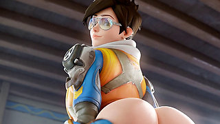 Tracer Meets 3 Bbcs & Services Them One-by-one - 3D Overwatch Porn